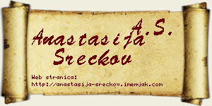 Anastasija Srećkov vizit kartica